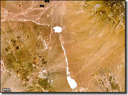 Satellite view of the Tonopah Test Range area