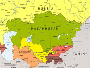 Map of Kazakstan